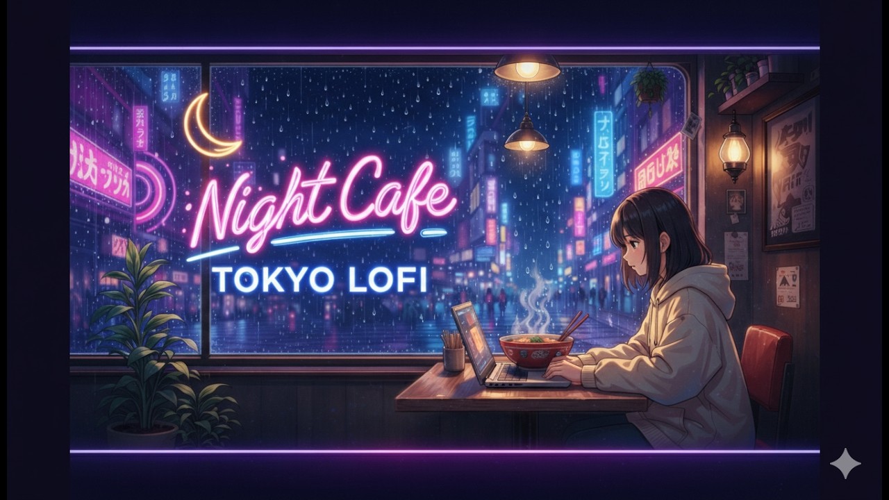 Midnight in Tokyo Cafe ☕ Lofi Beats to Study / Relax / Code [Rainy Shibuya Ambience]
