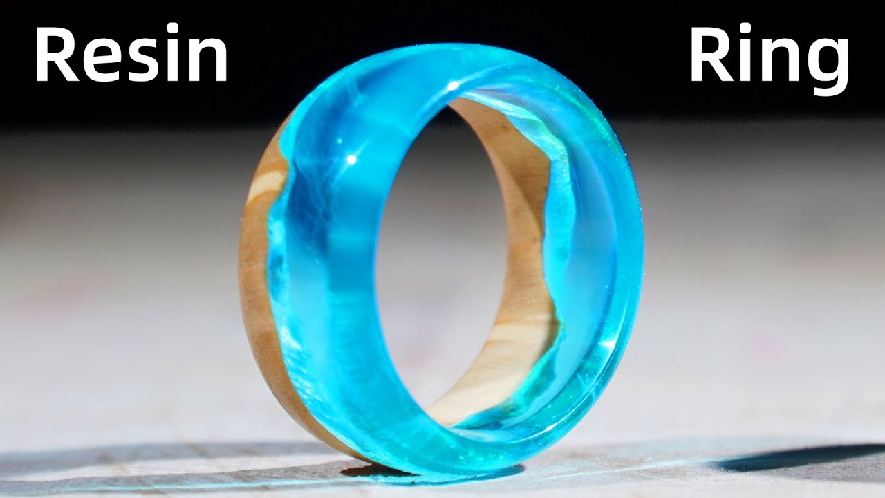 Woodturning—Wood and resin ring
