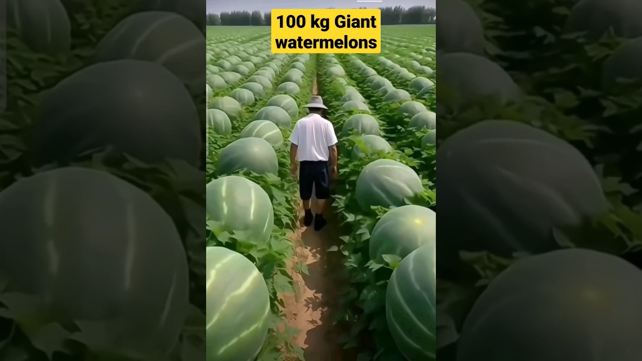100 kg Giant 😱 Chinese watermelon 🍉 #shorts #short #fruit #watermelon