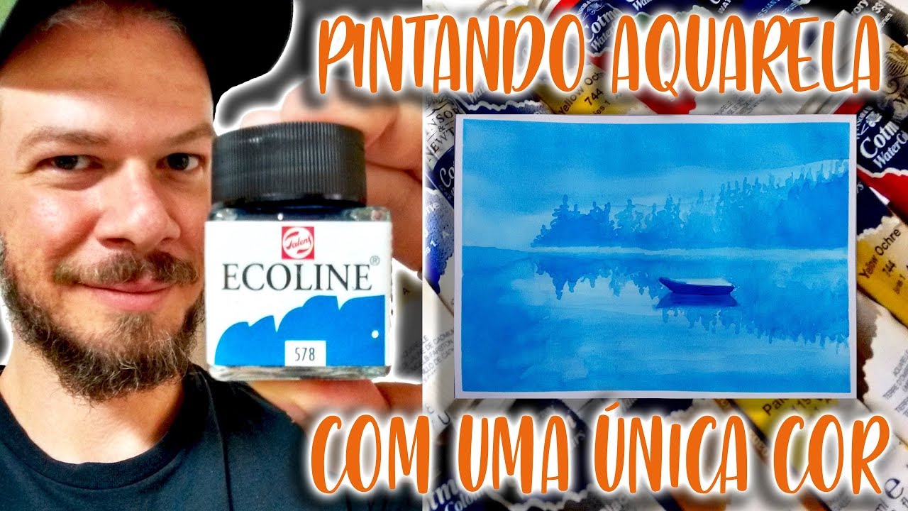COMO PINTAR COM AQUARELA USANDO UMA ÚNICA COR