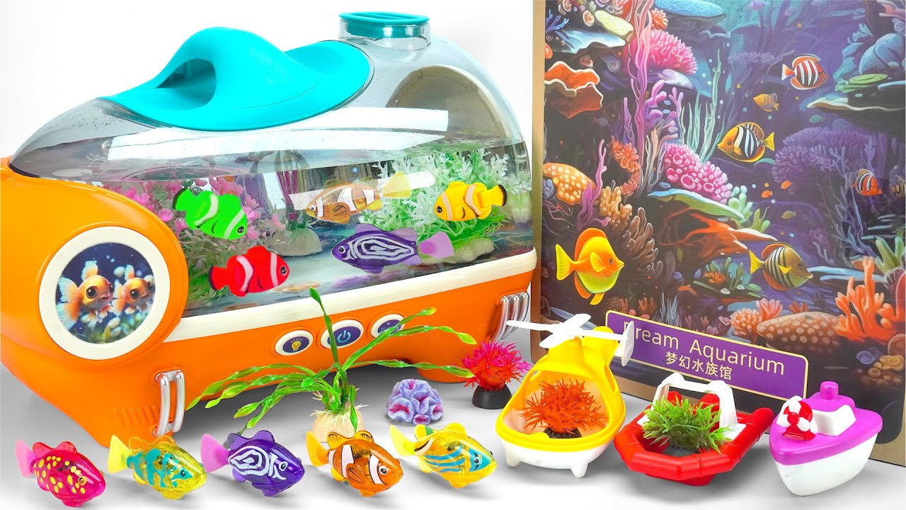 Satisfying Unboxing Light Robo Fishing Aquarium Playset