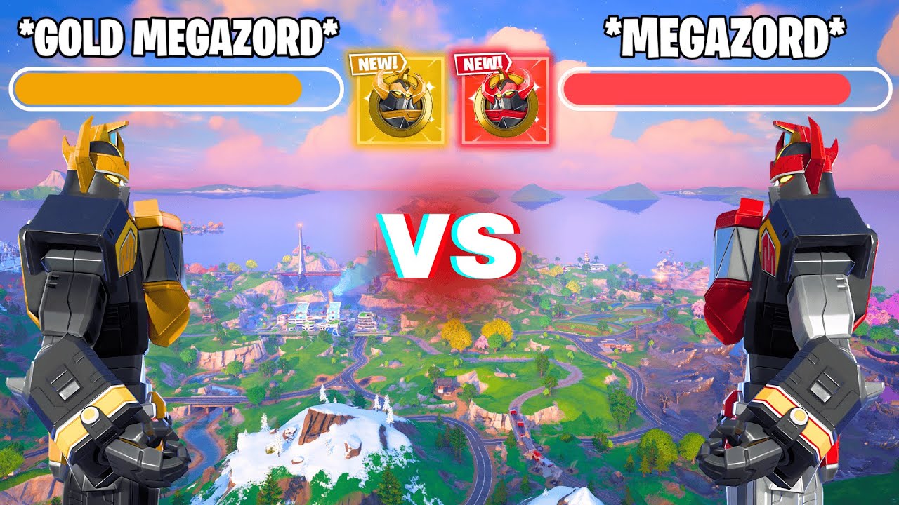 *GOLD MEGAZORD VS MEGAZORD* ALL MYTHIC GUNS IN FORTNITE (NEW! Chapter 6 Season 4)