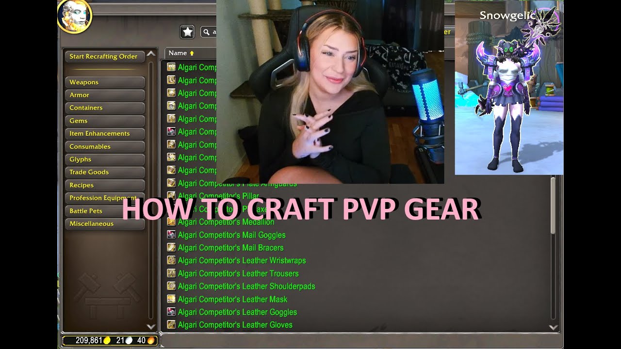 How to craft PvP gear - Season 1 The War Within
