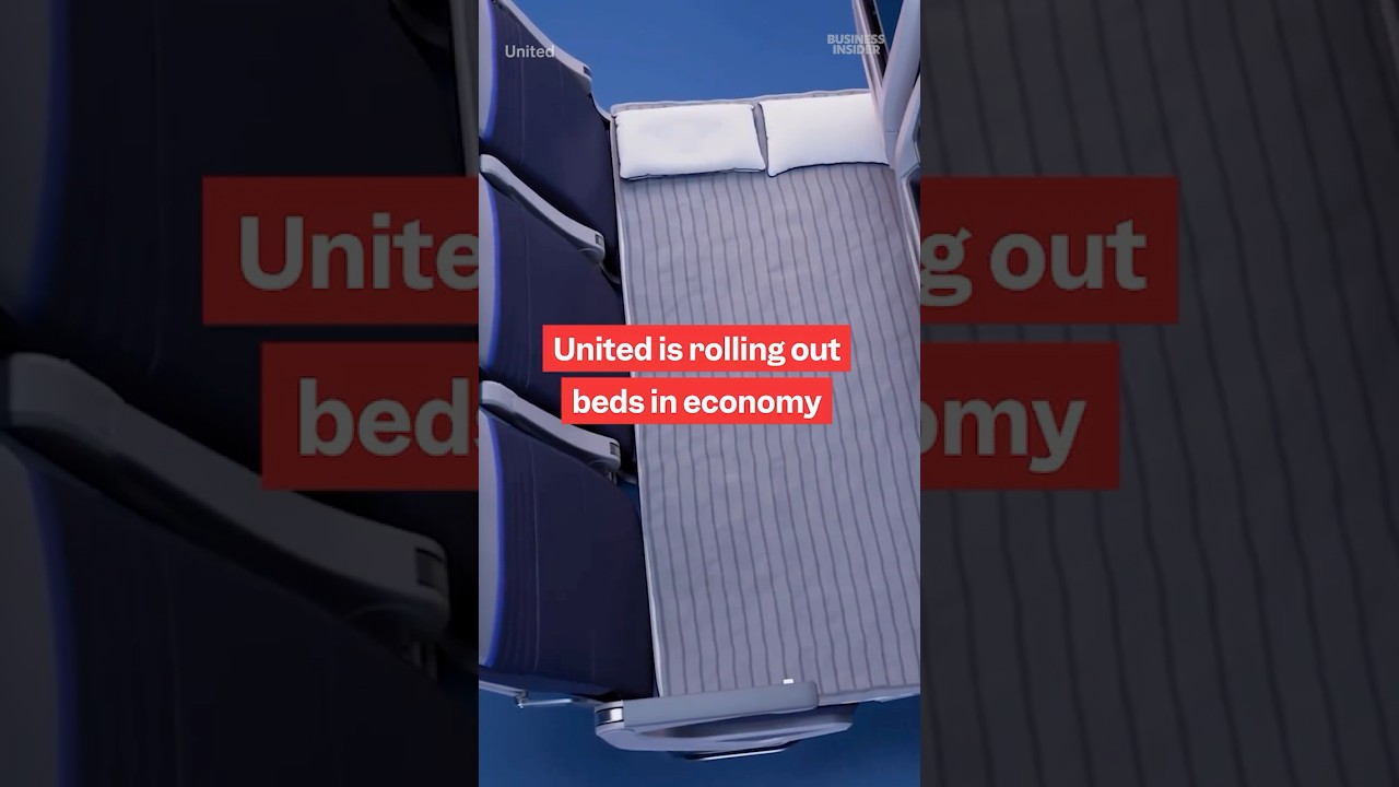 United is rolling out beds in economy #flights #airplanes