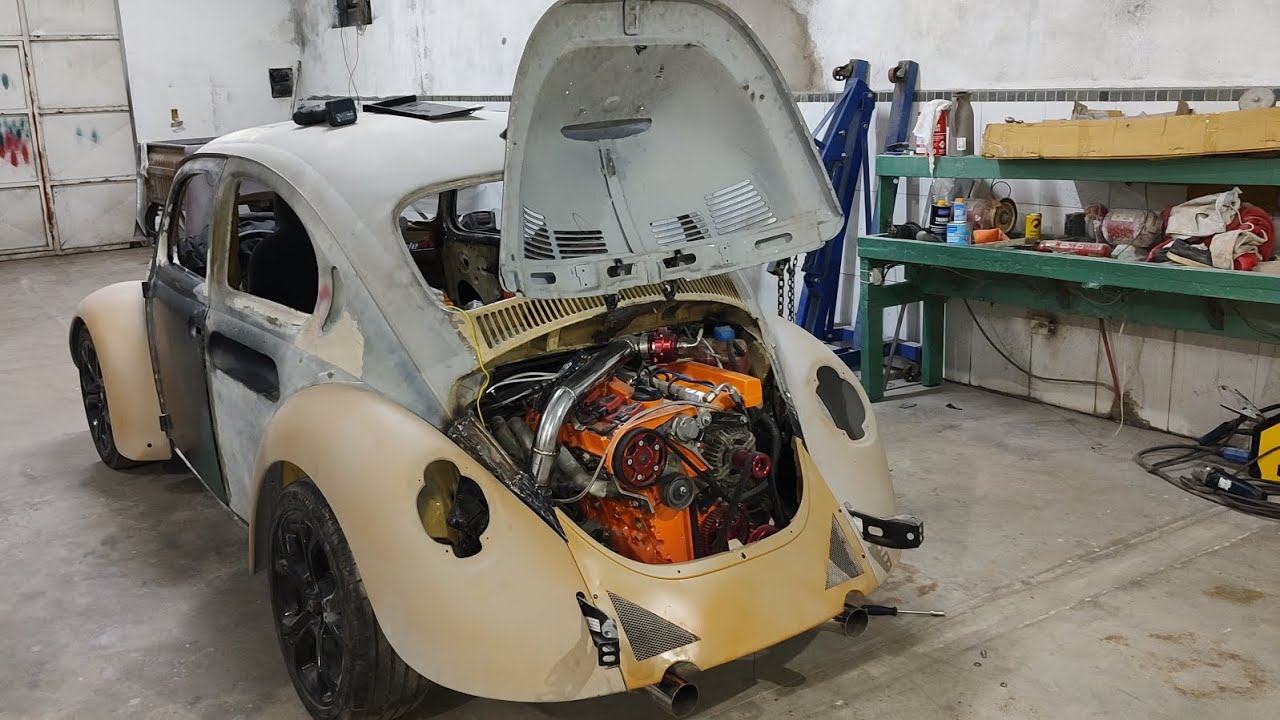 saia removível no Fusca com motor AP 2.0 20v