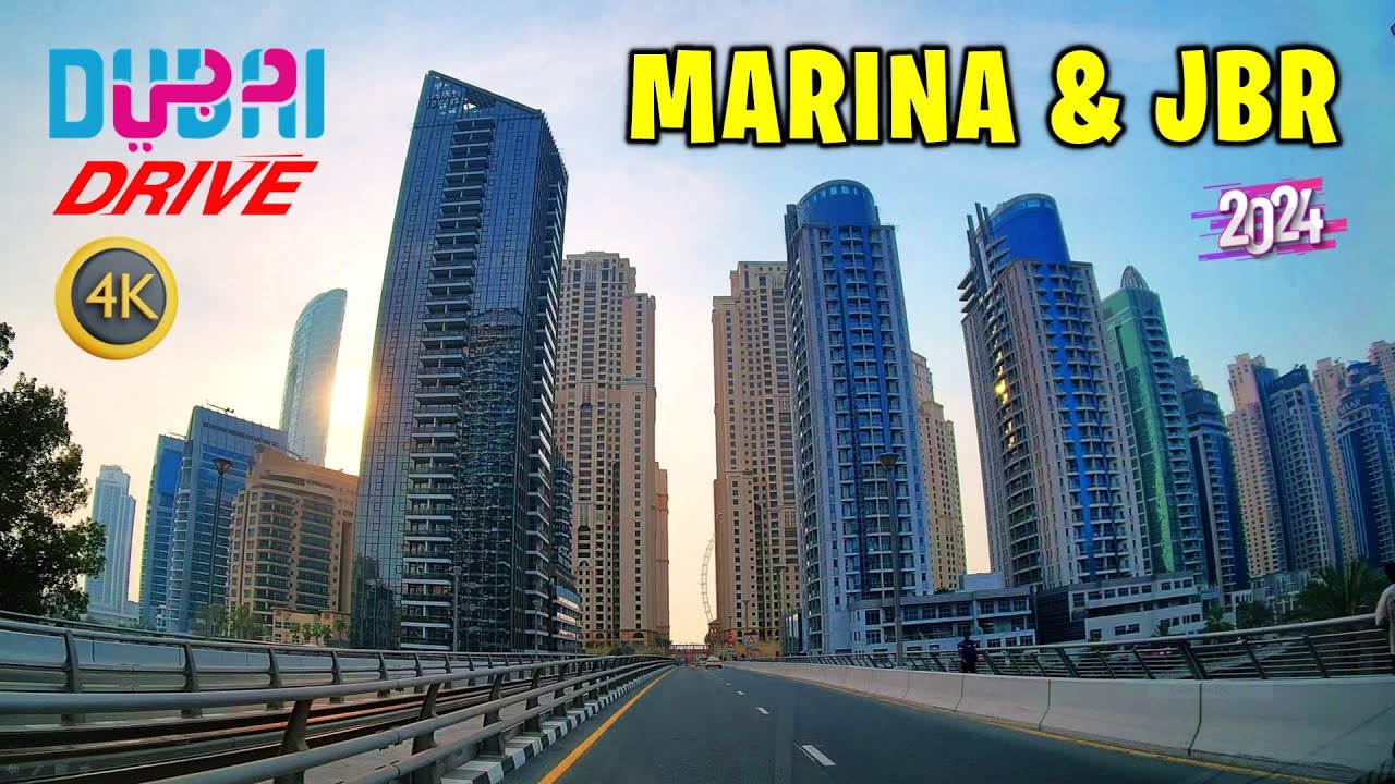 Dubai Marina & JBR in Evening 🇦🇪 4K Dubai Driving Tour (July 2024)