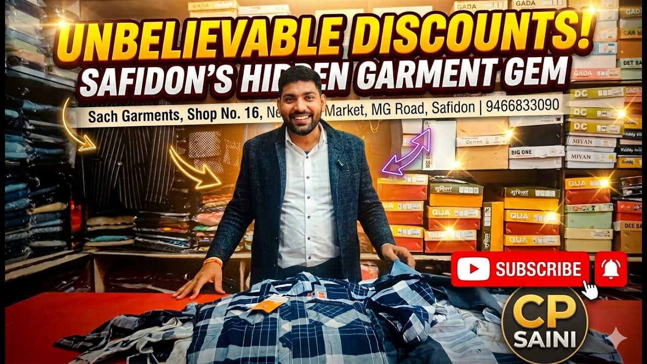 Sach garments सफ़ीदों में सबसे सस्ते और बेहतरीन और क्वालिटी वाले कपड़े LOCAL MARKET BY CP SAINI