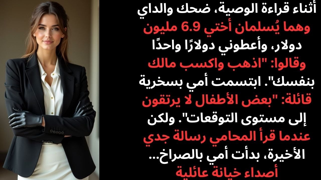 ضحكوا في قراءة الوصية: أختي حصلت على 6.9 مليون، وأنا دولار واحد فقط