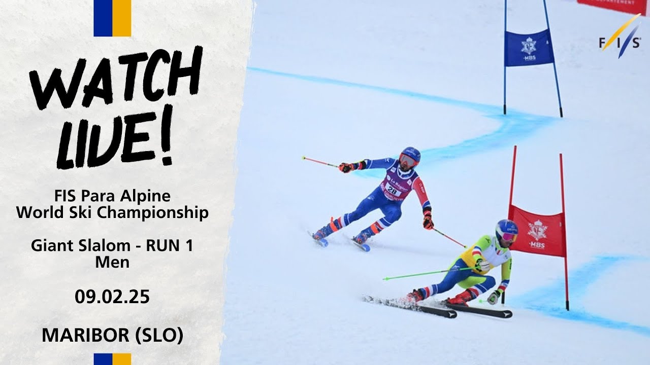 LIVE | FIS Para Alpine World Ski Championships Maribor (SLO) - M - Giant Slalom Run 1