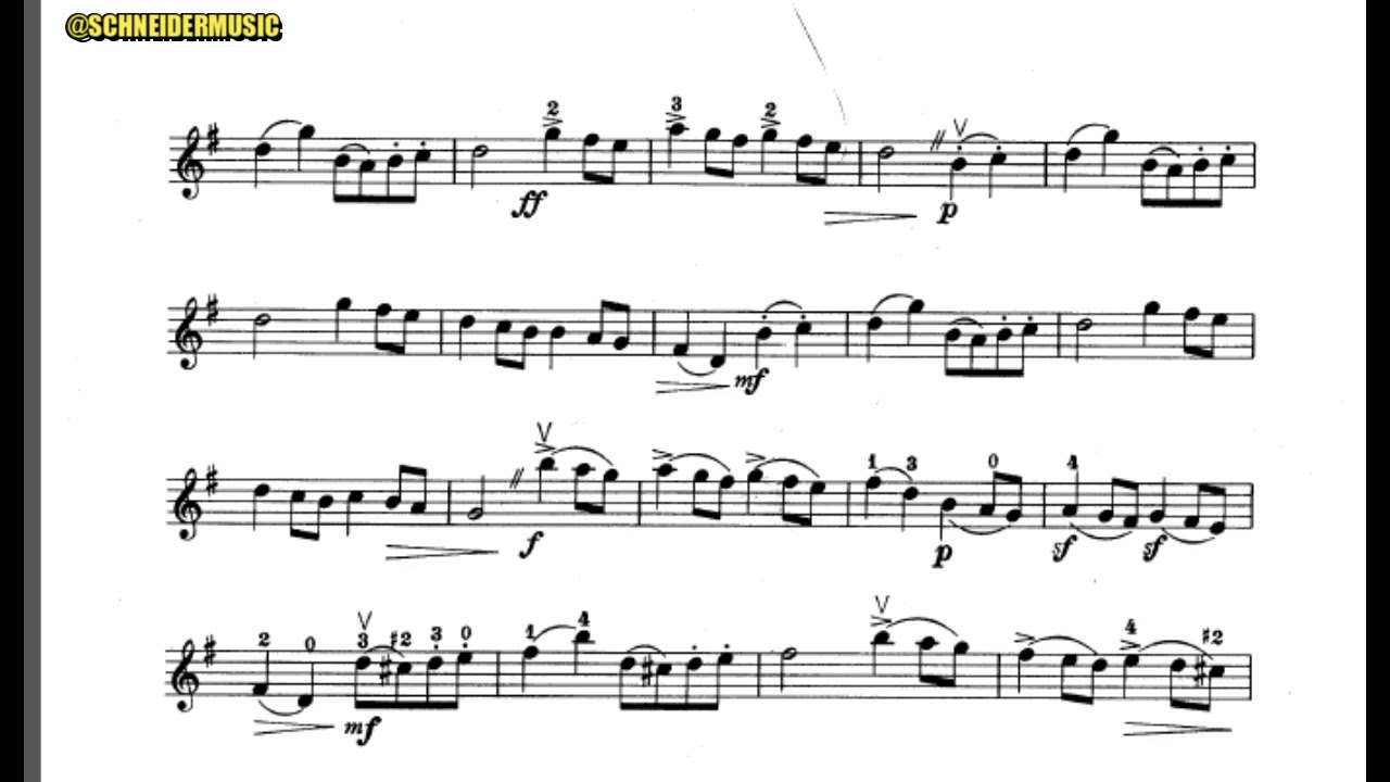 Gavotte, P   Martini   Suzuki Book 3  Violin Sheet Music   Partitura para Violino