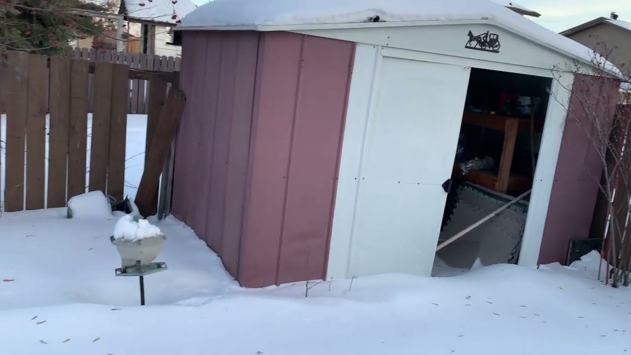 Fort McMurray Alberta Canada-3 & Trying to fix the hole in my fence Newfie style