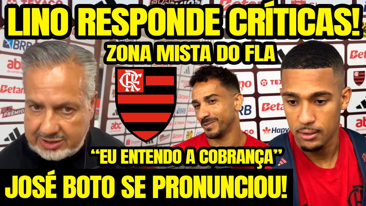 SAMUEL LINO RESPONDE CR&Iacute;TICAS NO FLAMENGO! JOS&Eacute; BOTO SE PRONUNCIOU! &ldquo;PENA O CRIT&Eacute;RIO SER DIFERENTE&rdquo;
