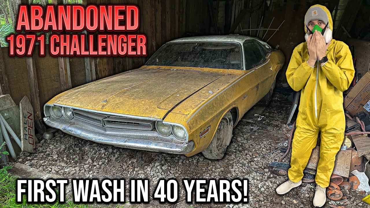 Первая мойка за 40 лет: ЗАБРОШЕННЫЙ Challenger с пробегом в 19 тысяч оригинальных миль! Реставрация