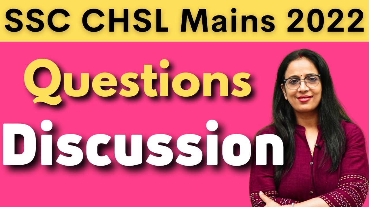 SSC CHSL Mains 2022 Answer Key Discussion | English | SSC CGL 2023 | English With Rani Ma'am