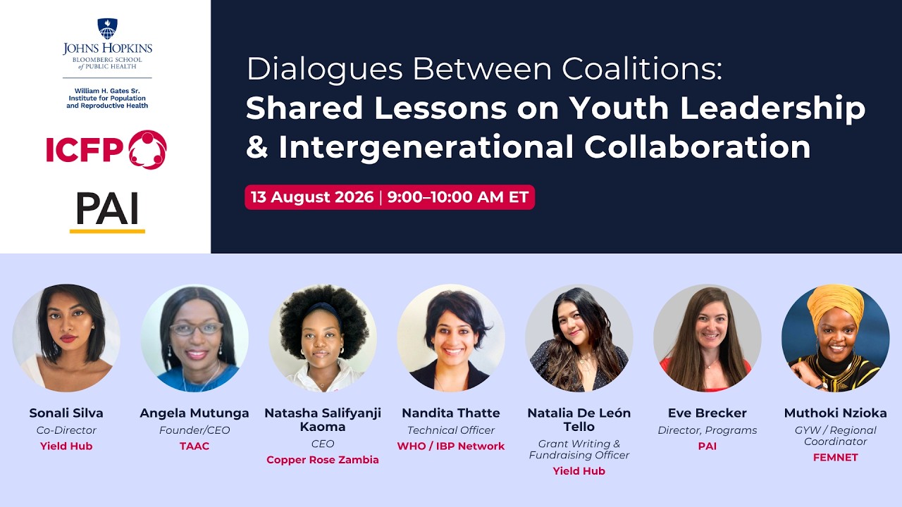Shared Lessons on Youth Leadership and Intergenerational Collaboration | #ICFP Youth Webinar (EN)