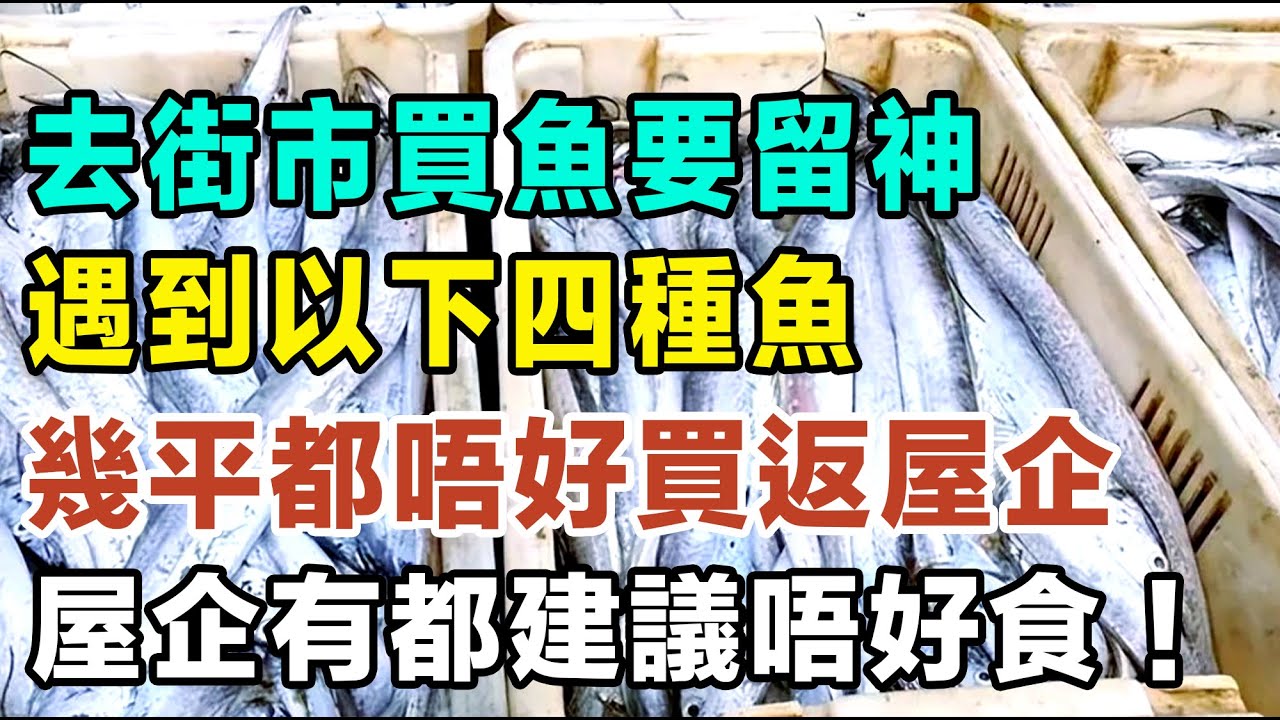 去街市買魚要留神，遇到以下四種魚，幾平都唔好買返屋企，就算屋企有都建議唔好食。 #健康你要知 #養生唔好中伏 #食物真相揭秘 #廚房智慧 #飲食要清淡 #食得健康 #你唔知的營養知識 #街市買餸攻略
