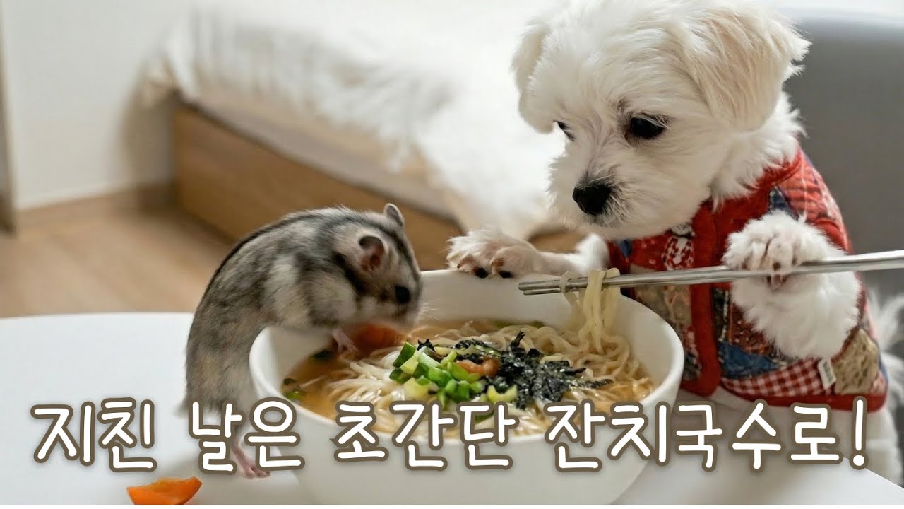 진짜 배는 고픈데 요리 할 힘 없는 날..🍜(#ai )