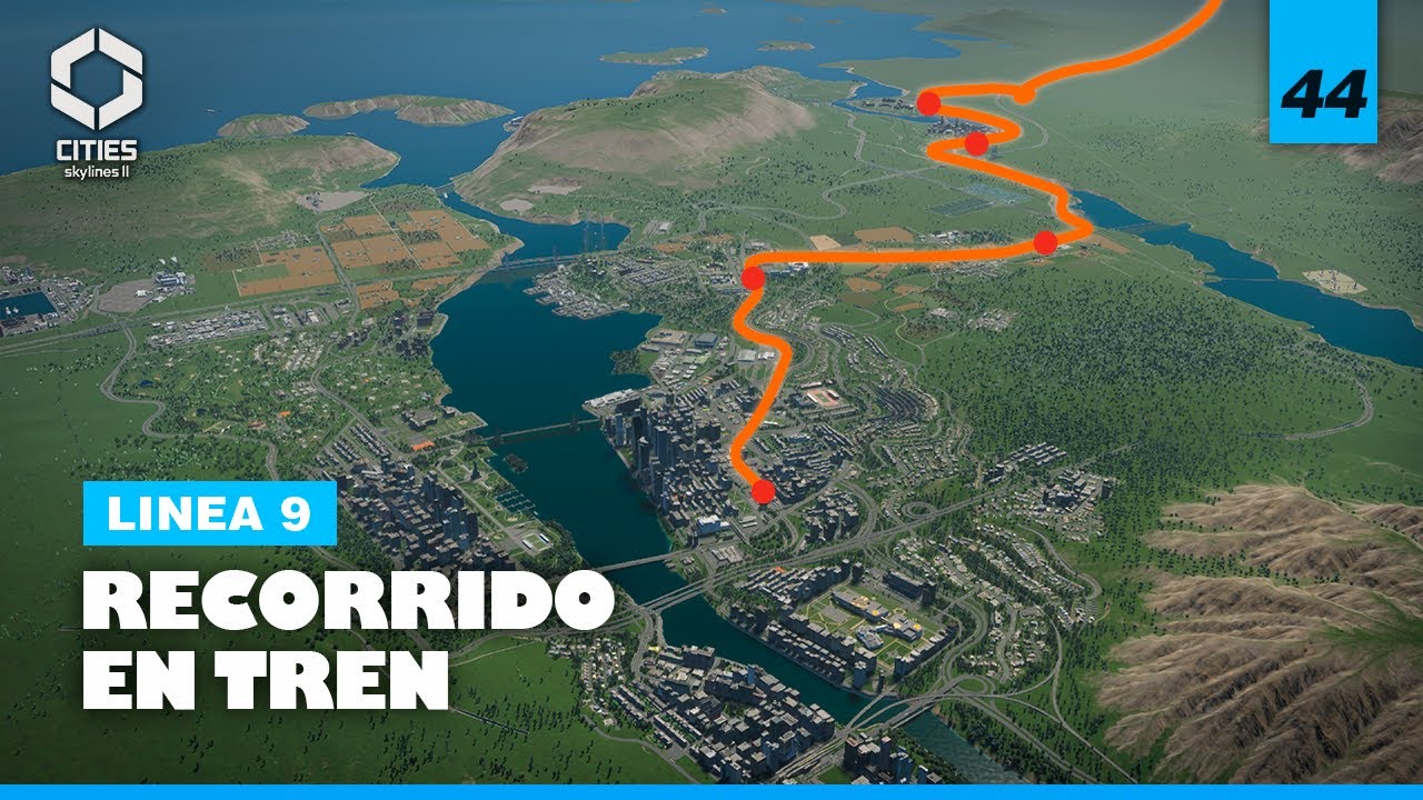 Recorrido Cinemático en Tren - Downtown hacia el Exterior | Cities Skylines 2 | EP44