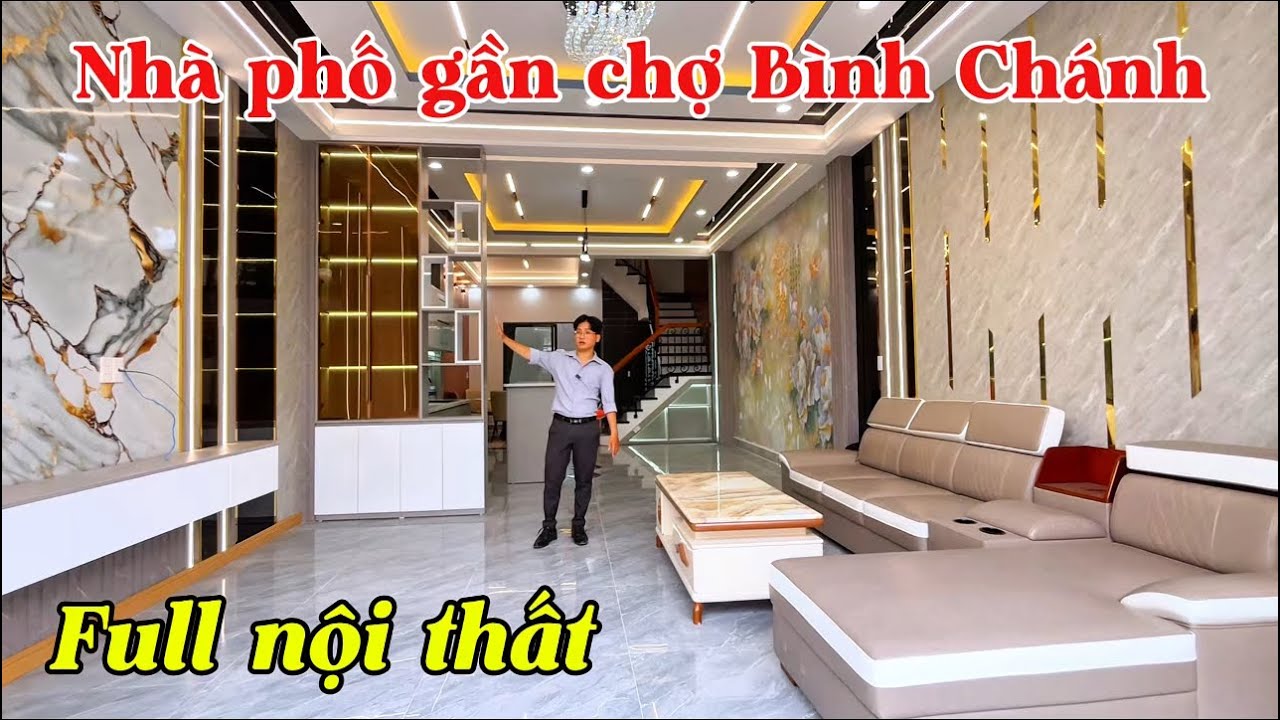 Nhà phố full nội thất hiện đại gần chợ Bình Chánh