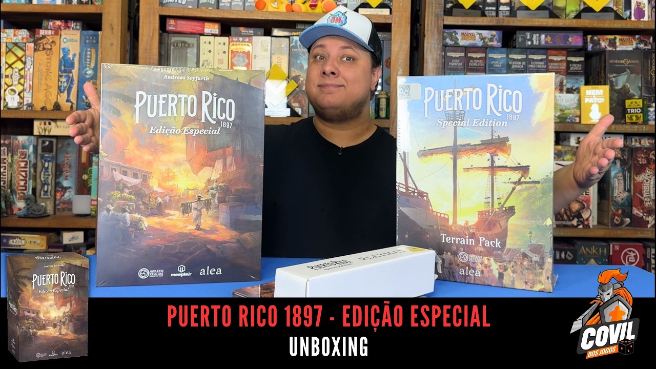 O que tem na Caixa? Unboxing Puerto Rico Edição Especial