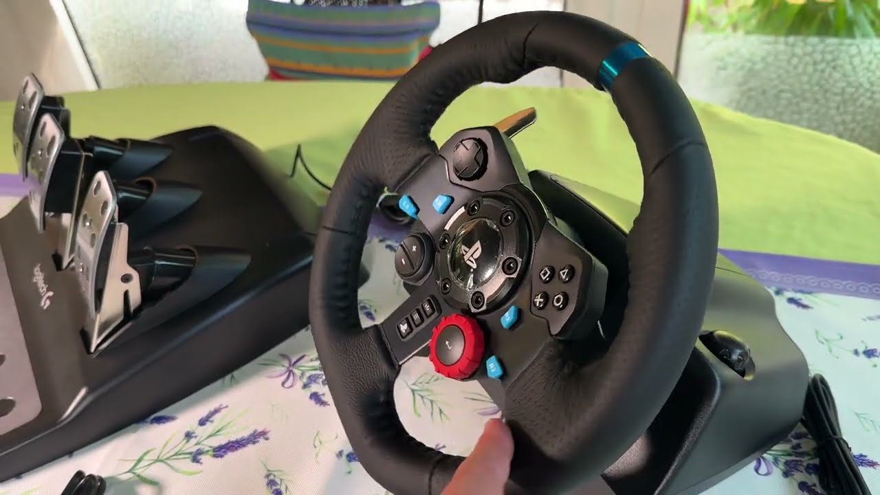 Logitech G G29 Driving Force Racing Wheel und Bodenpedale Real Force Feedback Unboxing und Anleitung