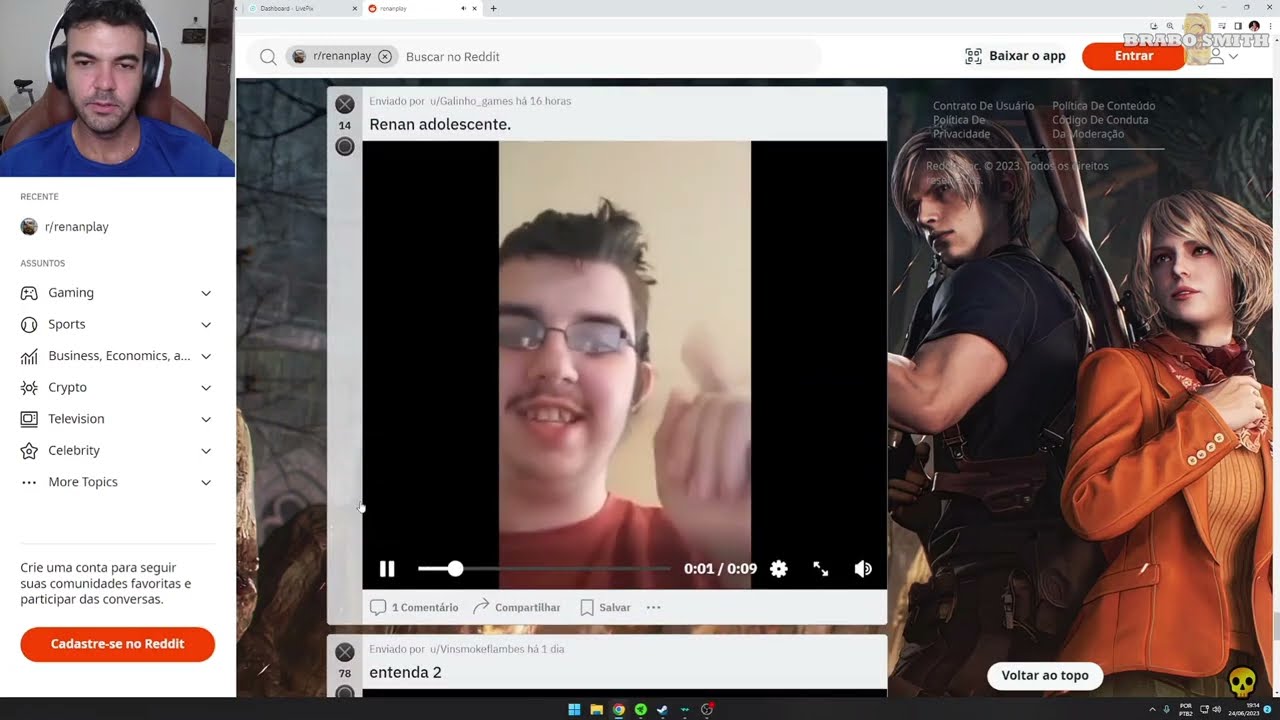 RENAN REAGINDO AO REDDIT DO CANAL #47