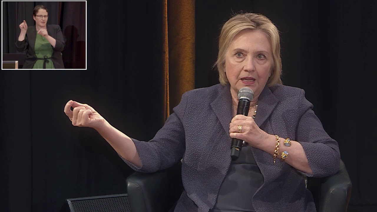 Hillary Rodham Clinton’s conversation with the Chancellor of the University, Mary Robinson