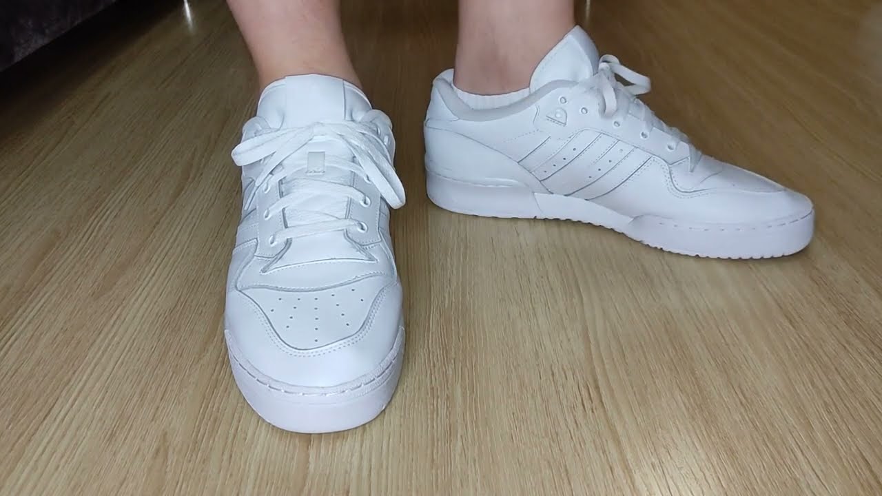 adidas Rivalry Low White EF8729 on feet WOMFT