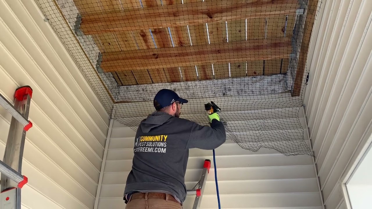 We installed bird netting to prevent nesting on 75 balconies!