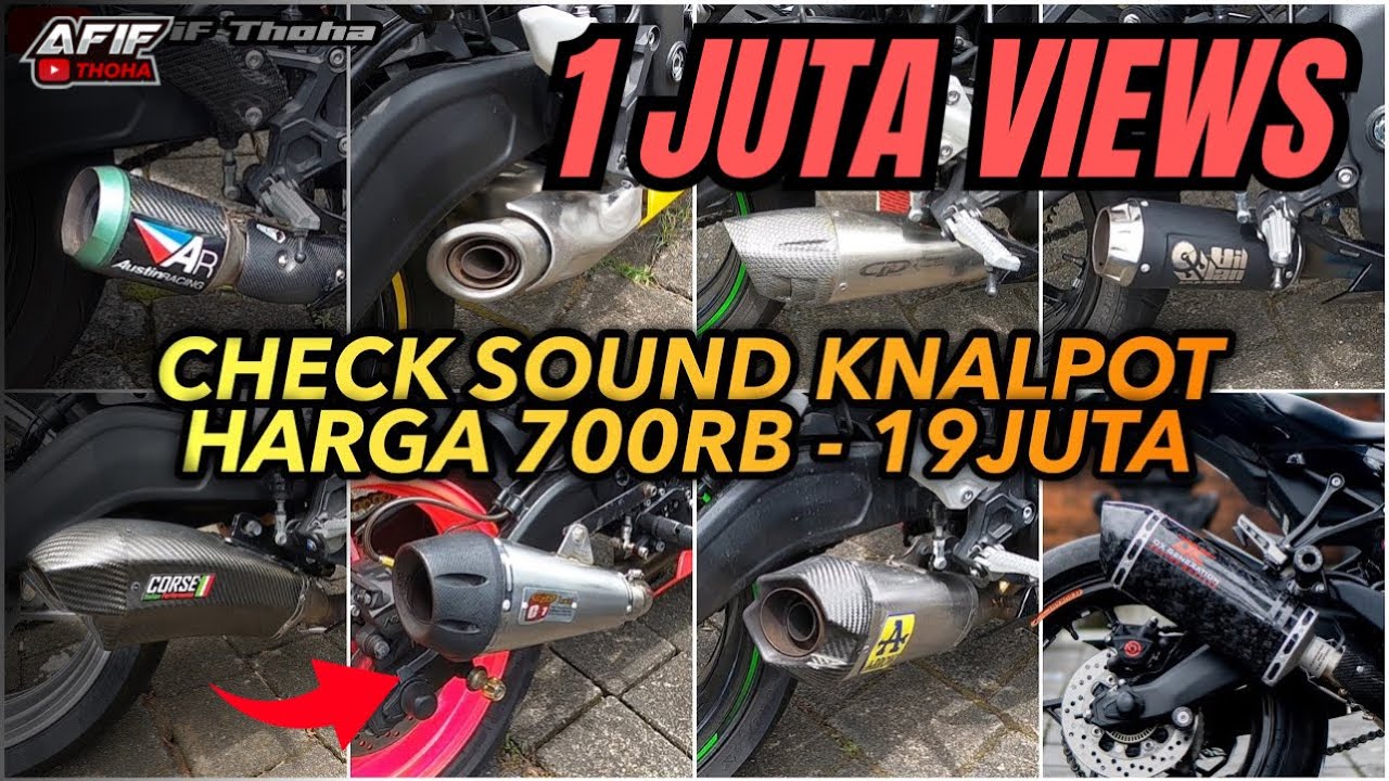 CHECK SOUND 8 MACAM KNALPOT ZX25R‼️ HARGA 700RB SAMPAI 19JT MANA YANG TERBAIK🔥 #zx25r #knalpotzx25r