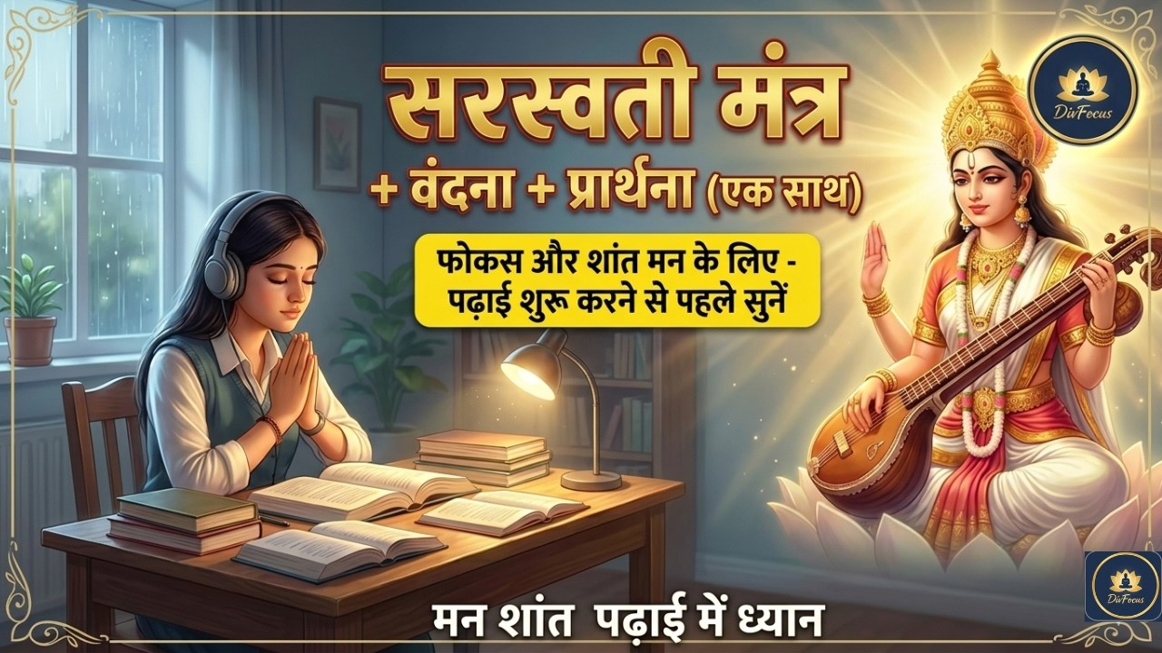 Morning Study Prayer for Students | Ekatmata Stotra, Gayatri Mantra & Saraswati Vandana