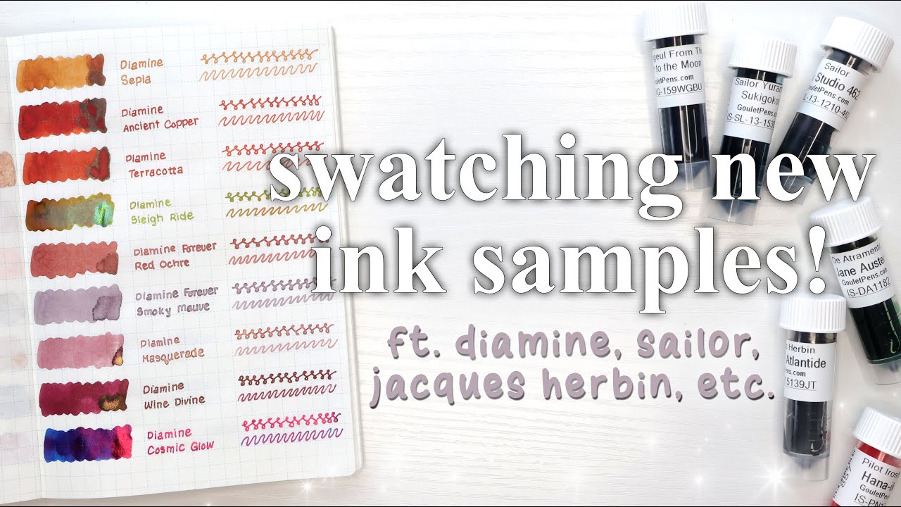 HUGE NEW Fountain Pen Ink Haul from Goulet Pens | First Impressions, Mini Reviews + Comparisons