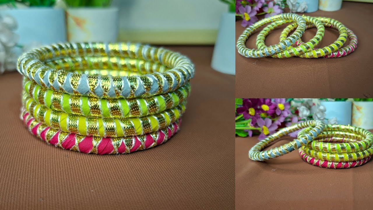 হ্যান্ডমেড চুড়ি ডিজাইন✨ | Handmade Fabric Bangles Making Tutorial | Bangla Handmade Jewellery Ideas