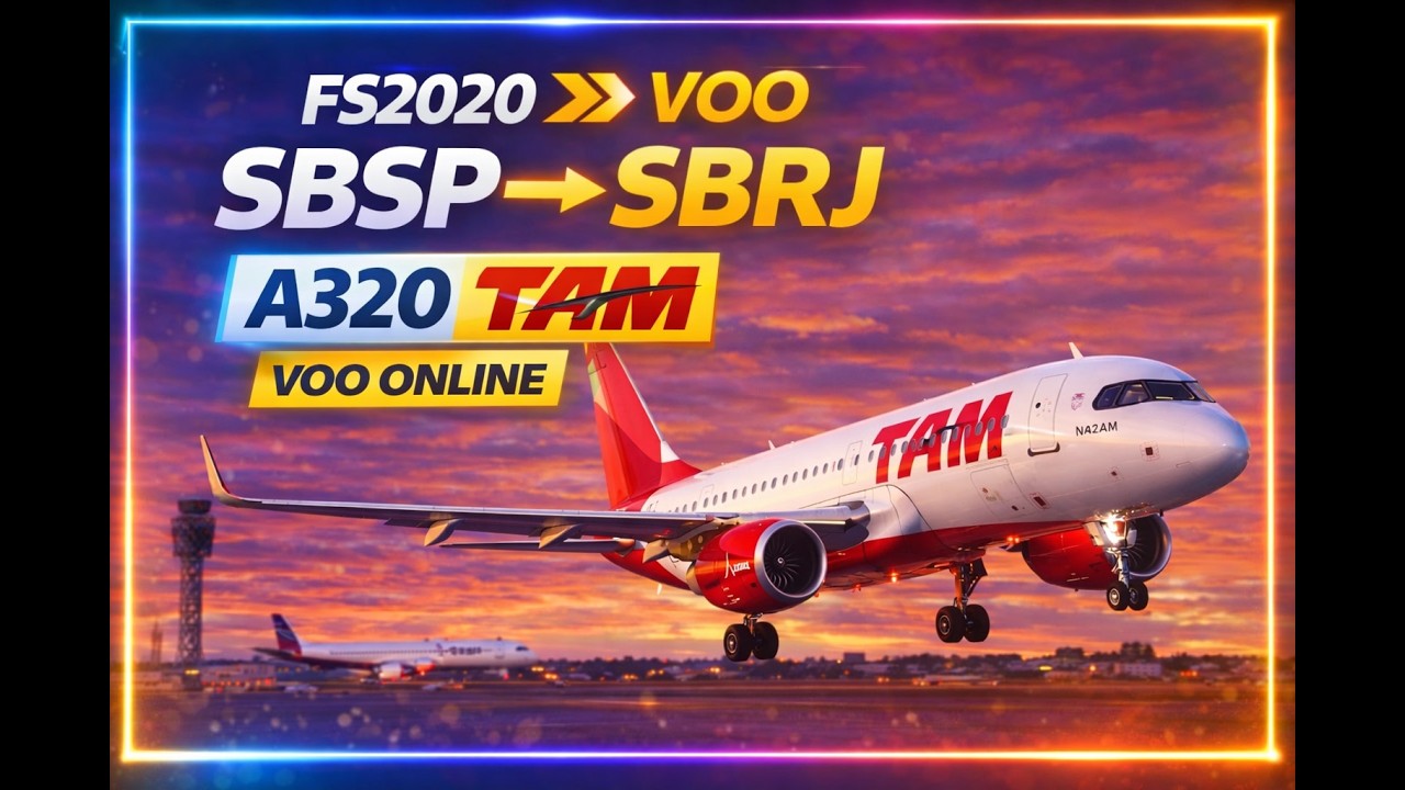 A320 TAM | Congonhas ➜ Santos Dumont | FS2020