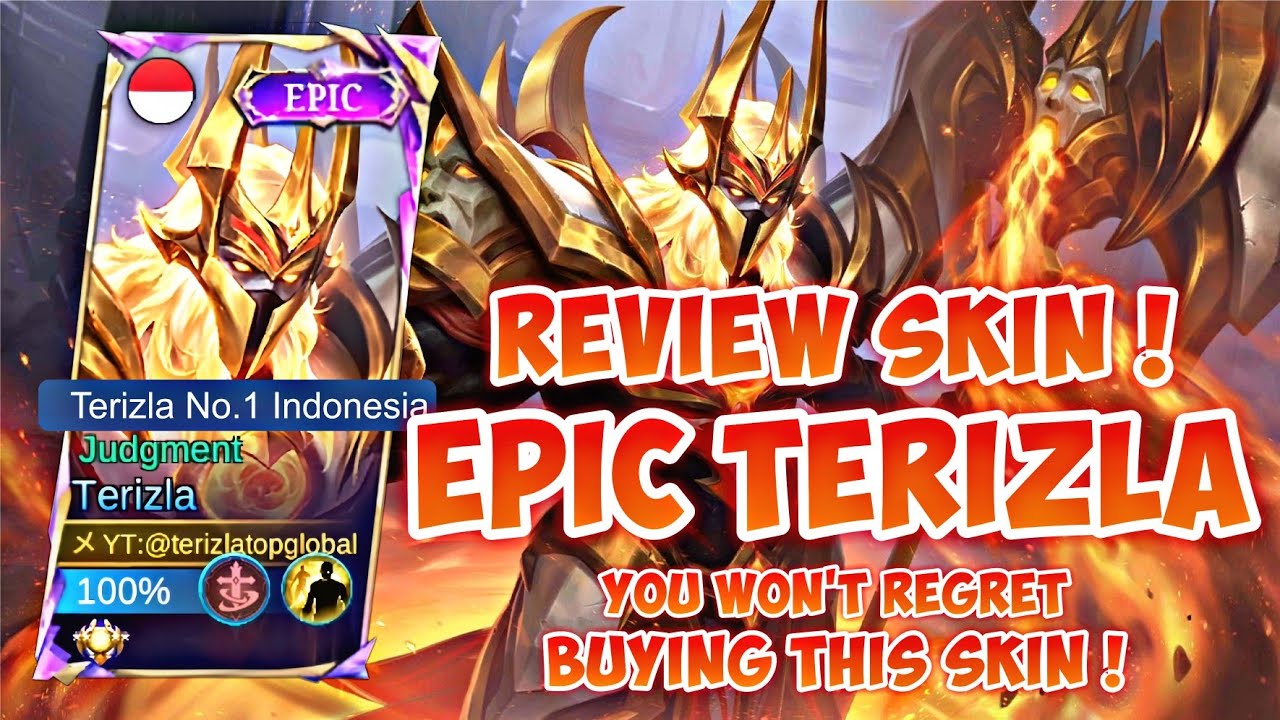 REVIEW SKIN EPIC TERIZLA - FLAMES OF JUDGMENT - TAS TAS TAS MY TEAM - BEST BUILD TERIZLA 2024