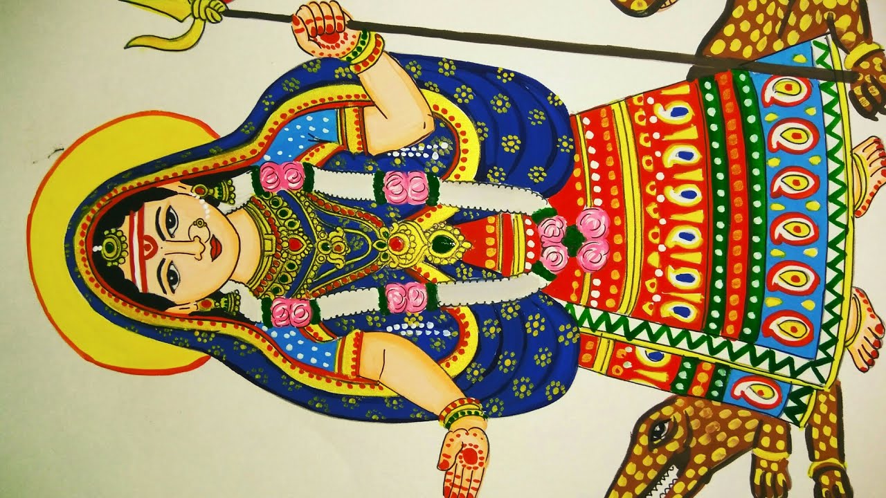 Beautiful painting of Khodiyar Mataji