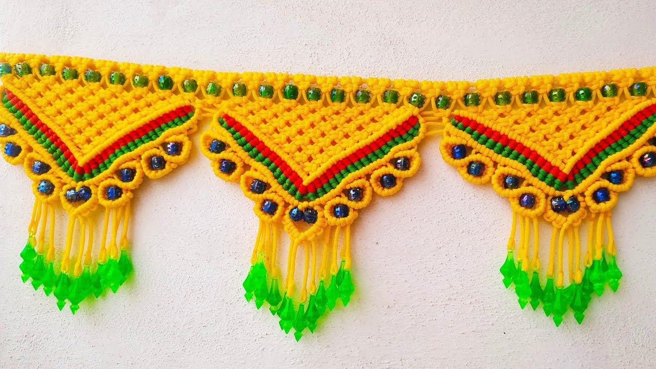 Macrame New Design Toran Tutorial In Hindi !! Full Part