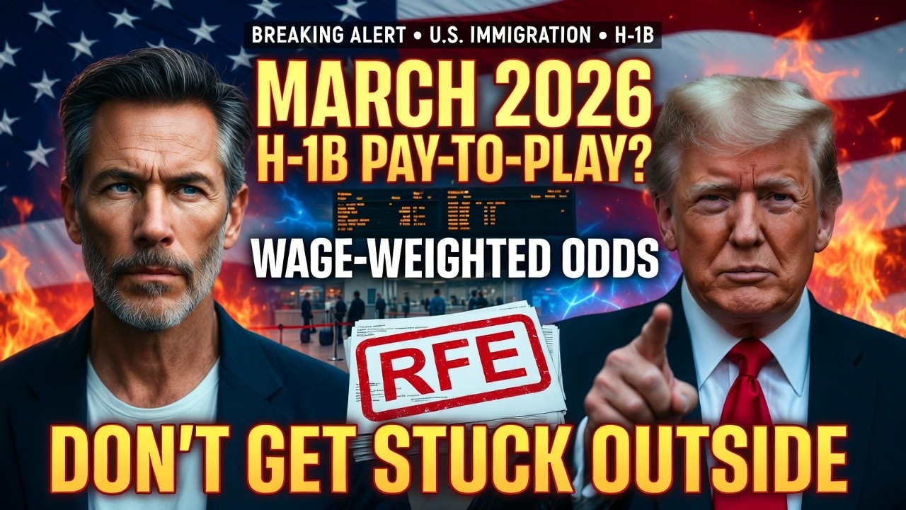 🚨 H-1B Lottery March 2026: New Pay-to-Play Odds, RFEs, Travel Traps? #usimmigration