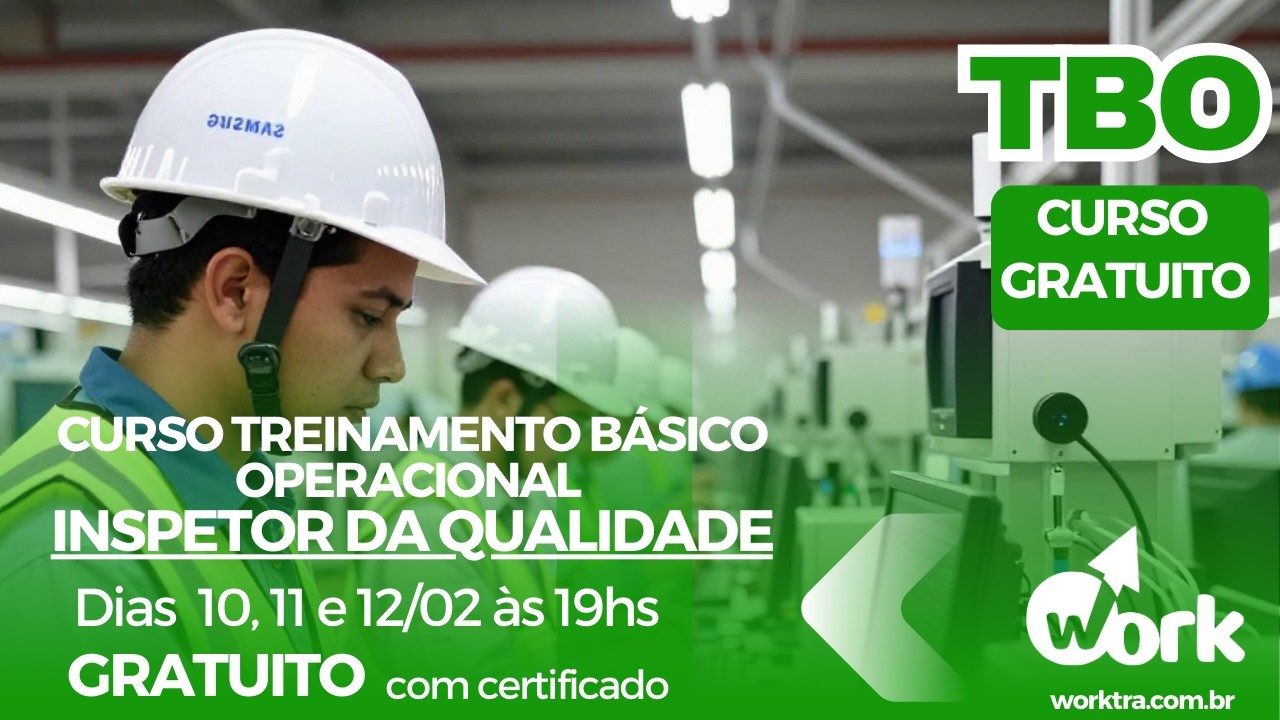 TBO INSPETOR DA QUALIDADE  (TREINAMENTO BÁSICO OPERACIONAL P/ INSPETOR DA QUALIDADE) - 05.03 AULA 03