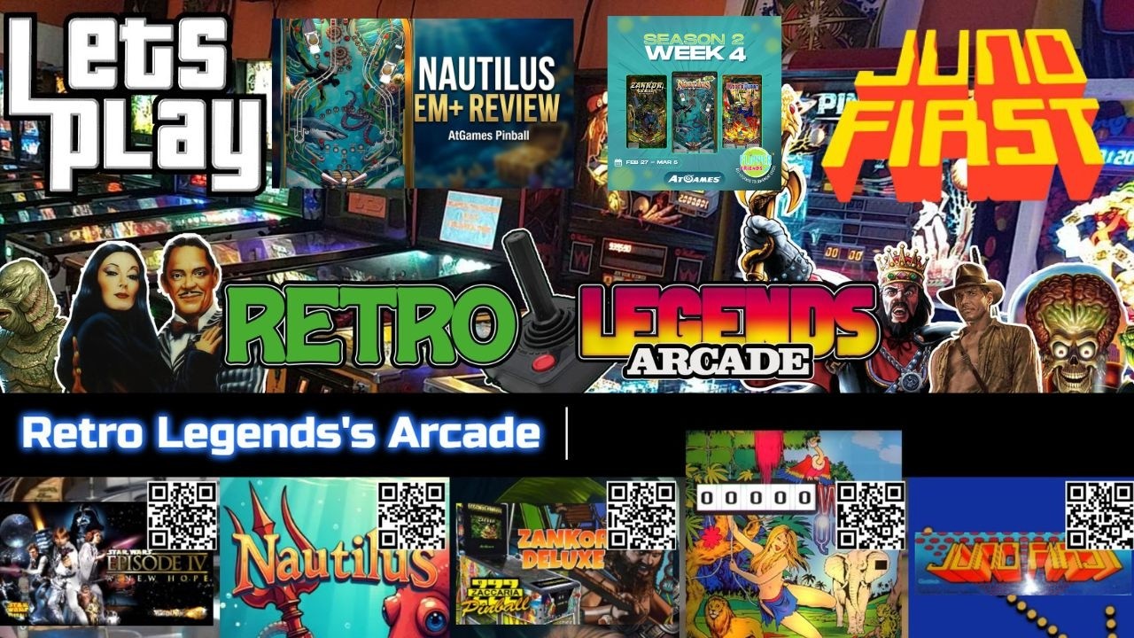 AtGames Nautilus EM+ and News, X-Arcade Star Wars VR Pinball, Juno First Arcade!