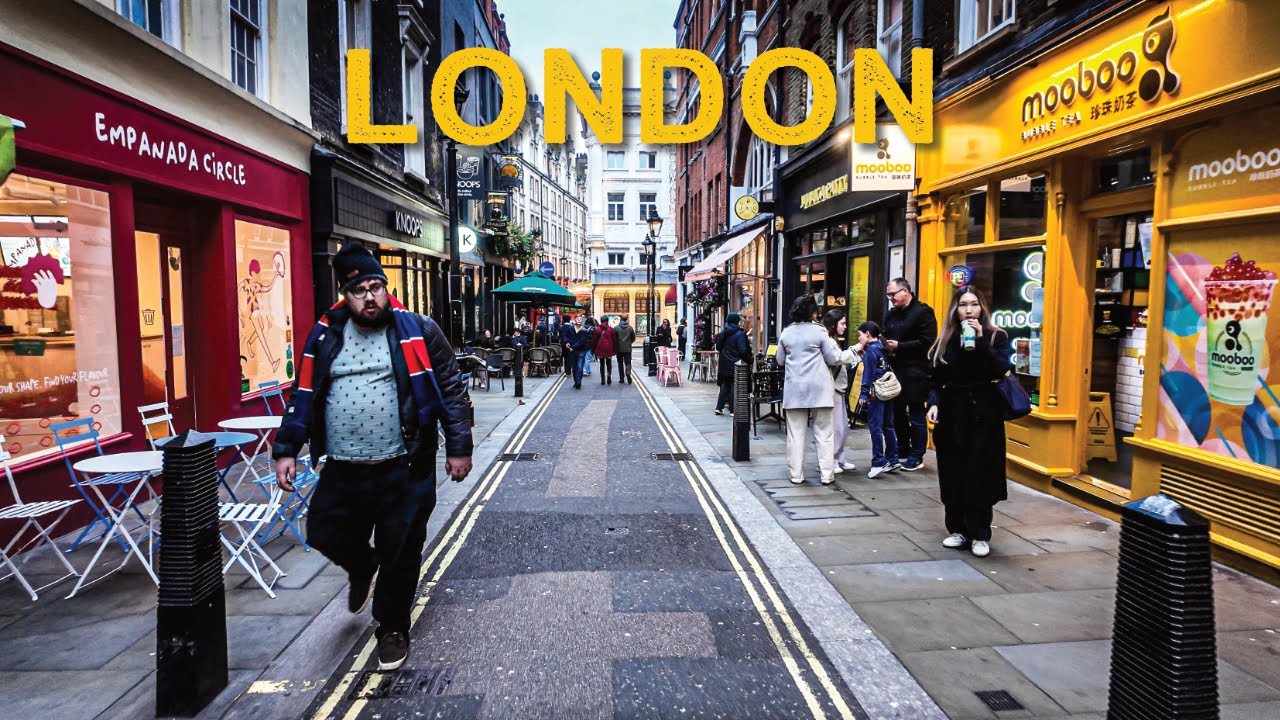 London Walking Tour |4K| West End & Chinatown