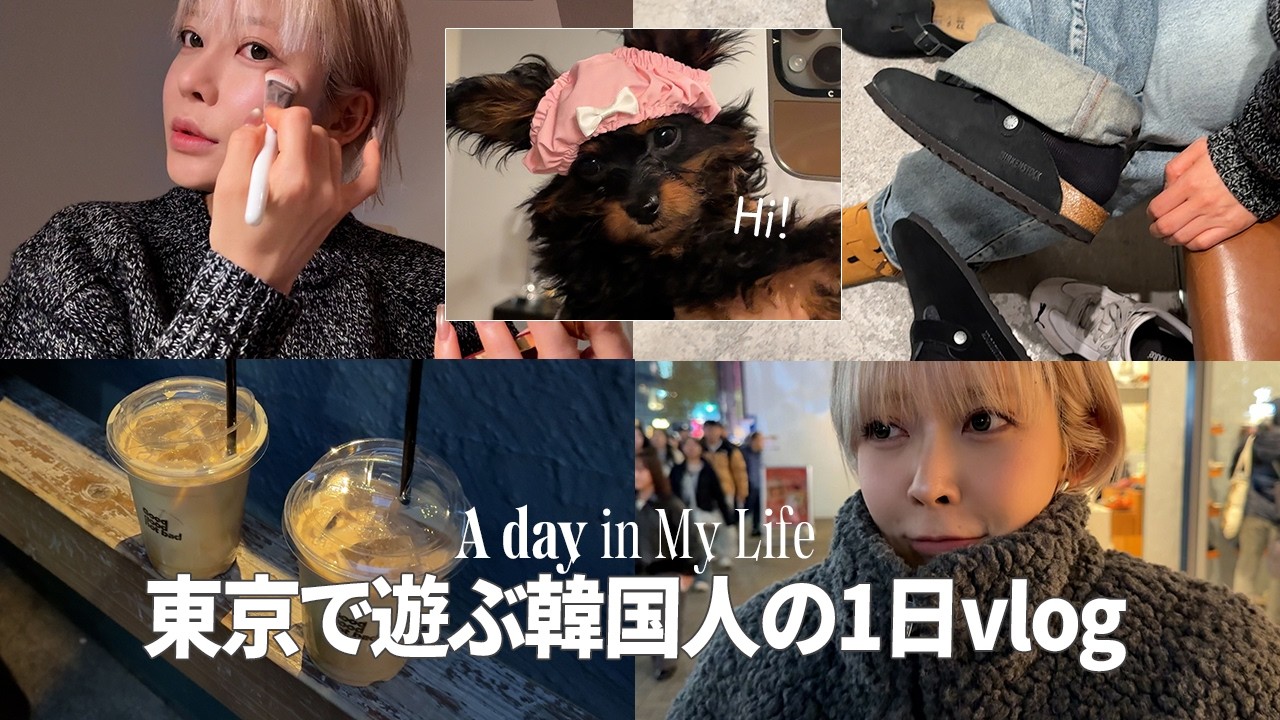 DECEMBER VLOG 🌹 東京で遊ぶ韓国人モデルの1日は？｜新年に向けての買い物・ソルトラテが美味しい行きつけカフェ・お別れの日が来た..😭
