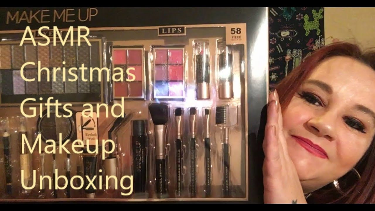ASMR Christmas Gifts and Makeup Unboxing