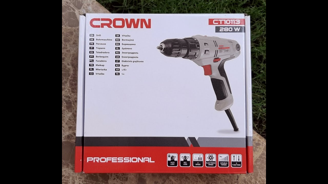 Reviewing CROWN Drill CT10113 - 280W - مراجعة شنيور كراون 280 وات