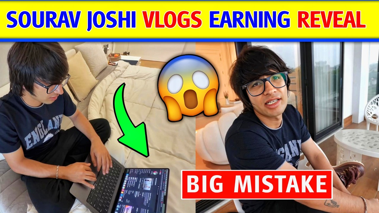 😲Sourav joshi accidentally revealed YouTube Earning | Sourav joshi vlogs Big Mistake | Sourav joshi