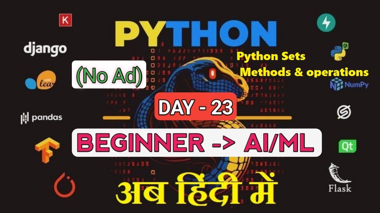 Python Set Methods & Operations Explained | [DAY-23] – Python Basic to Advanced (AI/ML) in Hindi
