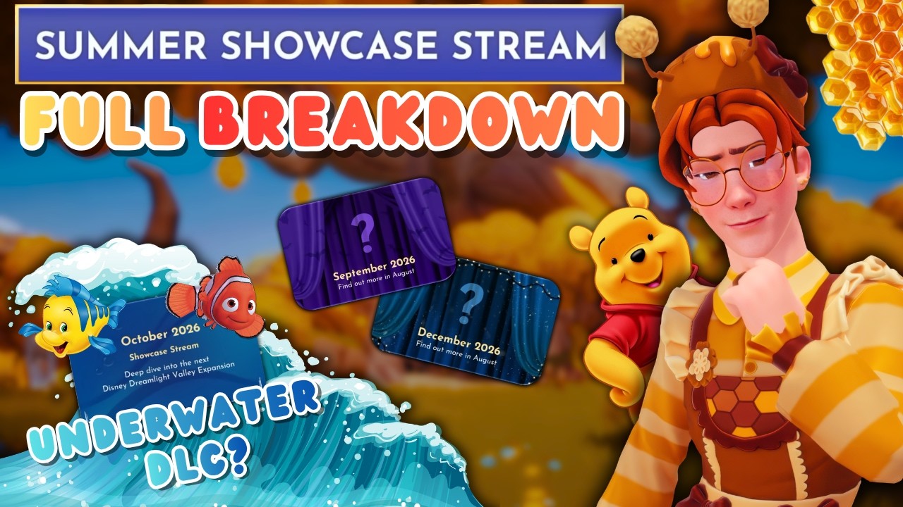 Summer Showcase Full Breakdown | Honeyglow Woods | Underwater Expansion | Disney Dreamlight Valley