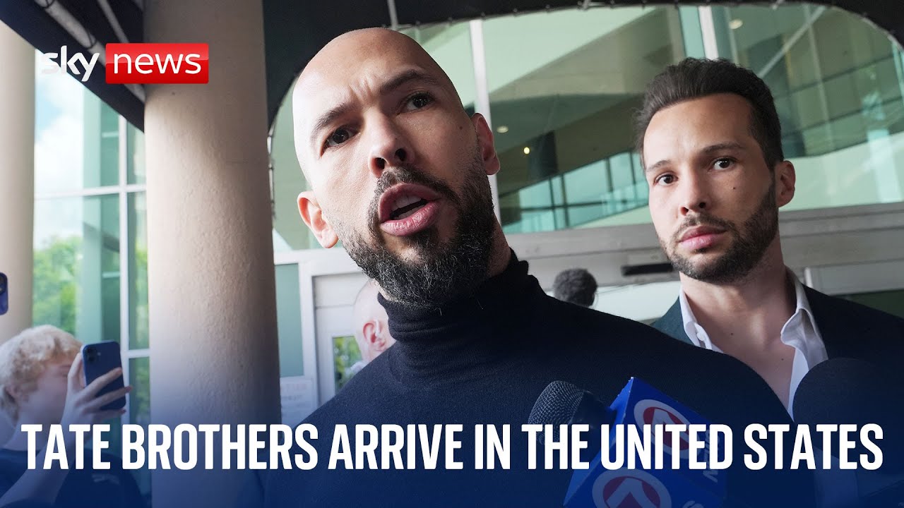 Andrew Tate and brother arrive in Florida