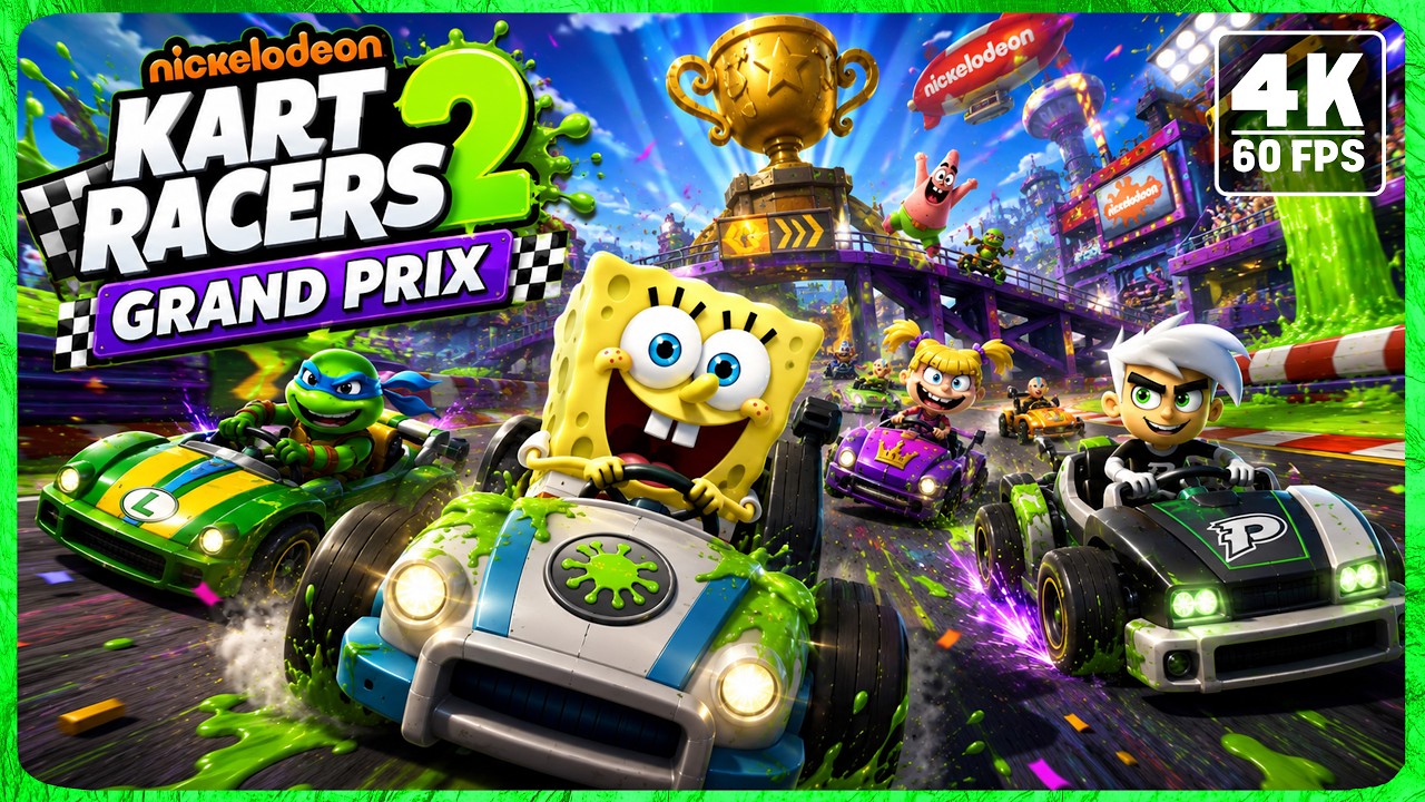 Nickelodeon Kart Racers 2: Grand Prix (FULL GAME) No Commentary, No Fails, No Loadings