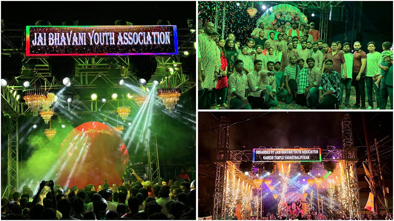 Jai Bhavani Youth Association Ganesh Temple Vanasthalipuram Durga Mata Aagman 2024 | Jai Bhavani